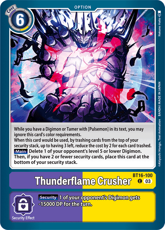 Thunderflame Crusher - Beginning Observer - Common - BT16-100 C