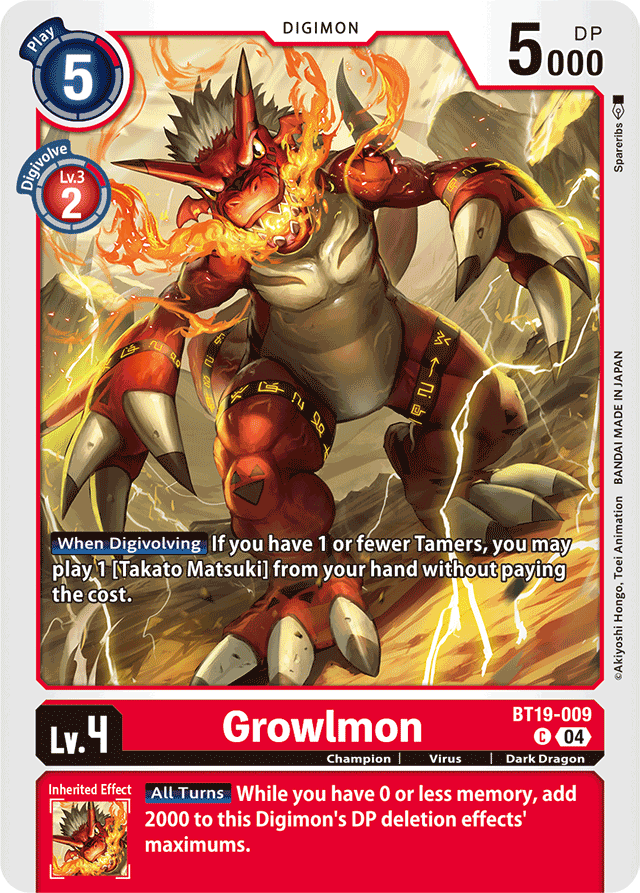Growlmon - Release Special Booster 2.5 - Common - BT19-009 C