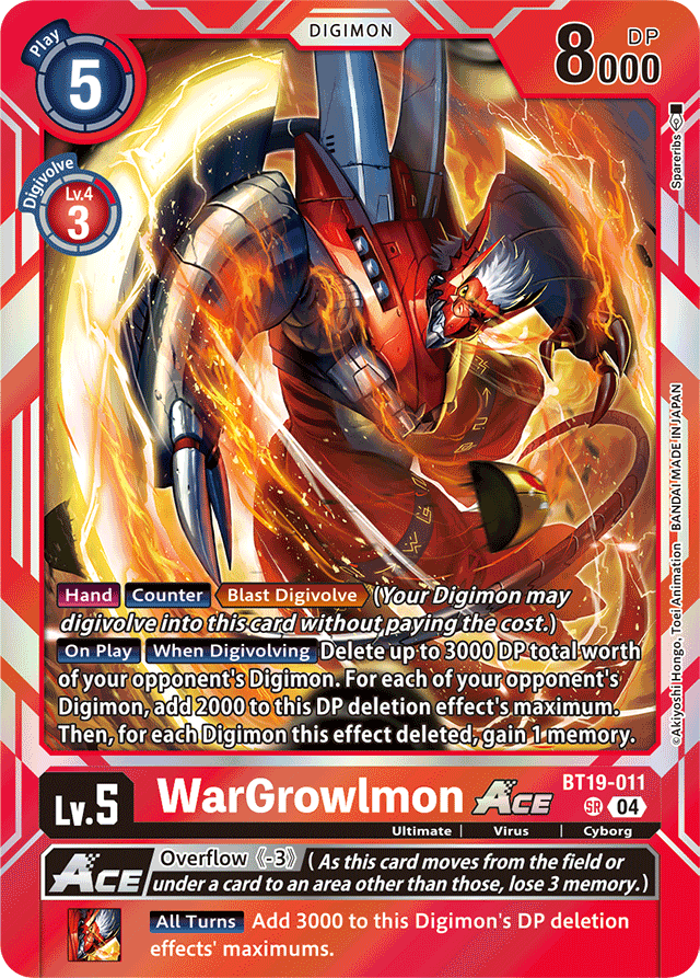 WarGrowlmon ACE - Release Special Booster 2.5 - Super Rare - BT19-011 SR