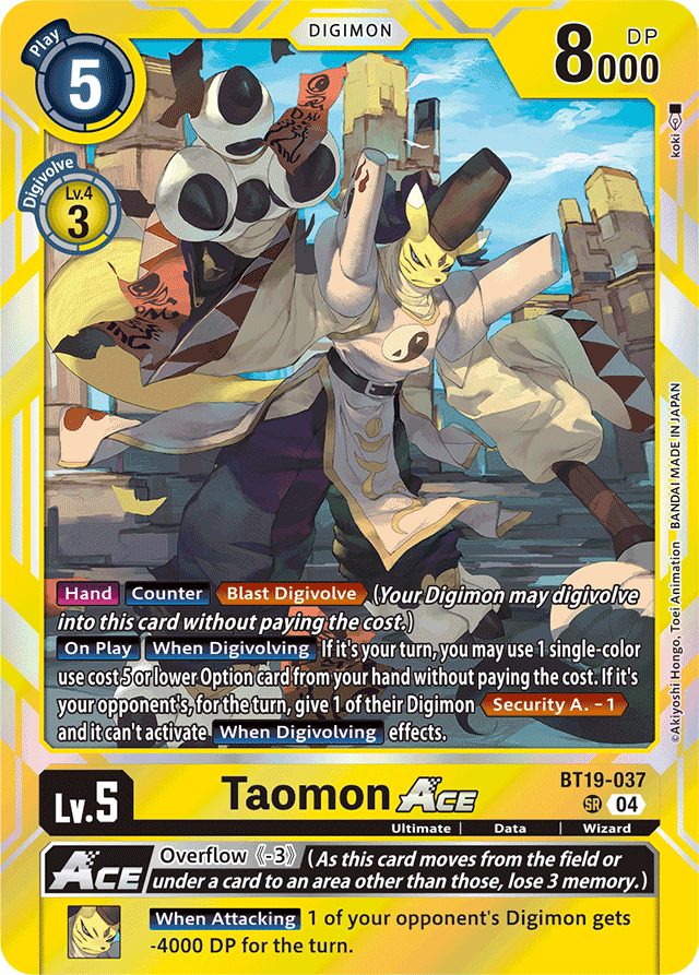 Taomon ACE - Release Special Booster 2.5 - Super Rare - BT19-037 SR