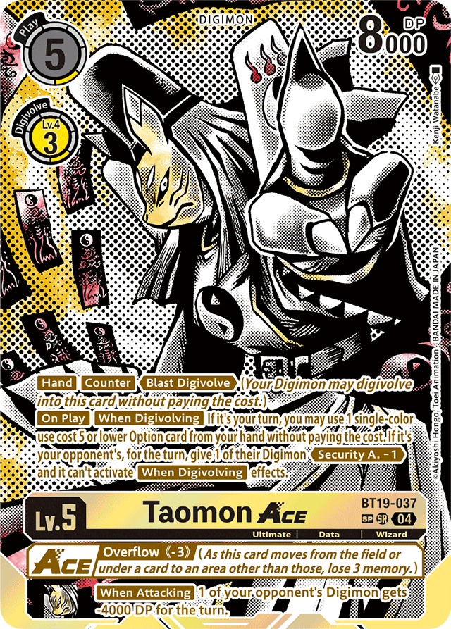 Taomon ACE (Textured) - Release Special Booster 2.5 - Super Rare - BT19-037 SR