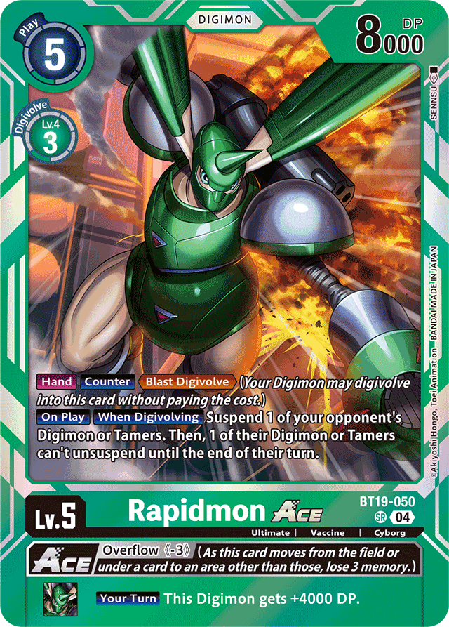 Rapidmon ACE - Release Special Booster 2.5 - Super Rare - BT19-050 SR