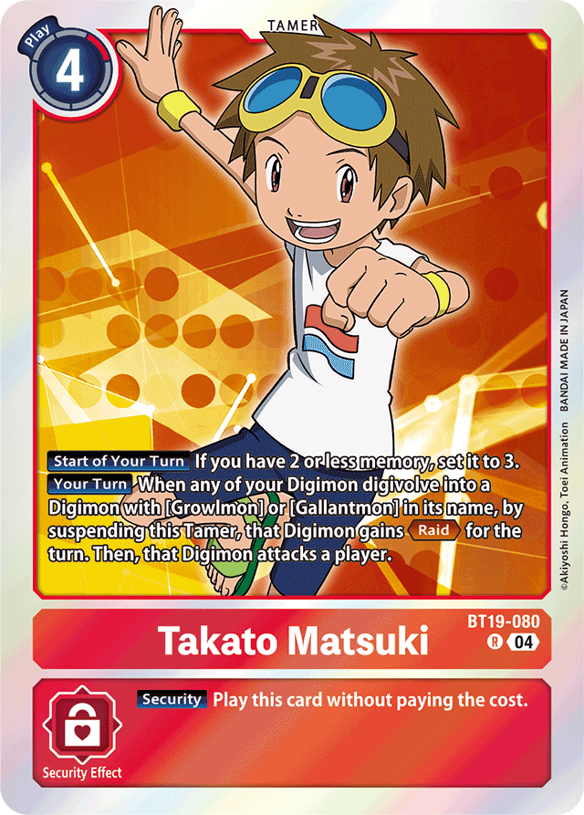 Takato Matsuki - Release Special Booster 2.5 - Rare - BT19-080 R