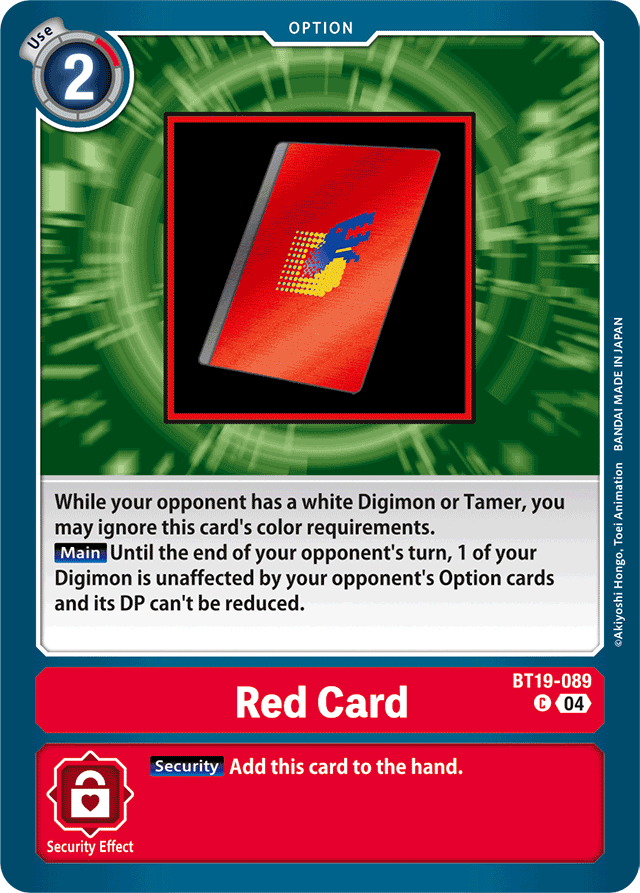 Red Card - Release Special Booster 2.5 - Common - BT19-089 C