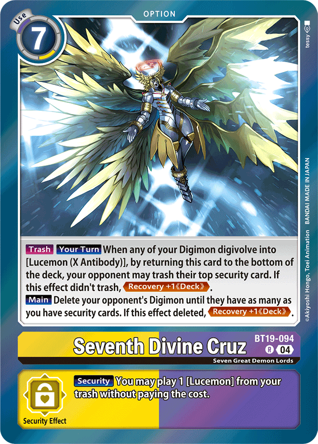 Seventh Divine Cruz - Release Special Booster 2.0 - Rare - BT19-094 R