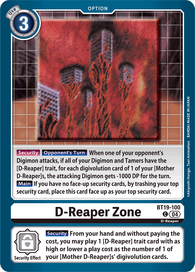 D-Reaper Zone - Release Special Booster 2.5 - Common - BT19-100 C