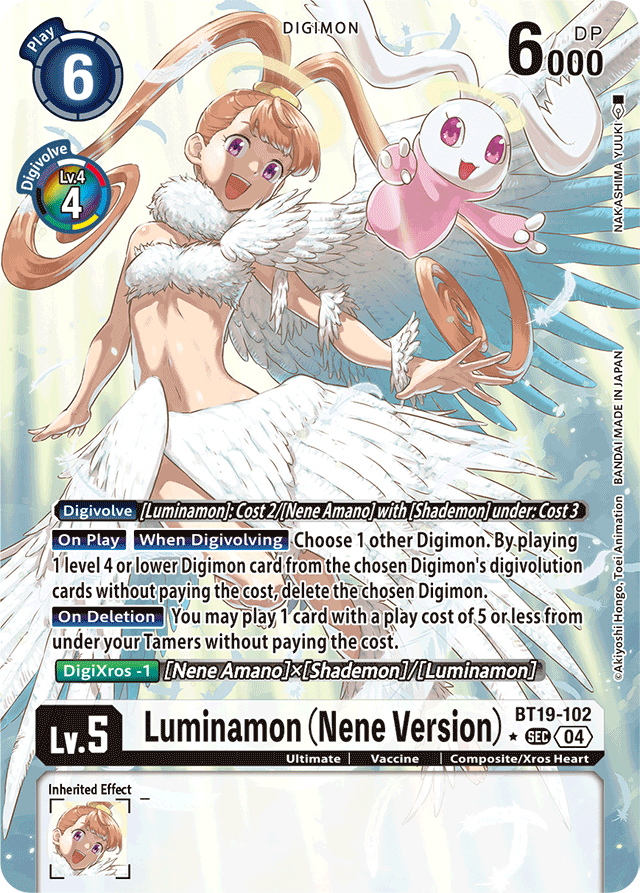 Luminamon (Nene Version) (Alternate Art) - Release Special Booster 2.5 - Secret Rare - BT19-102 SEC