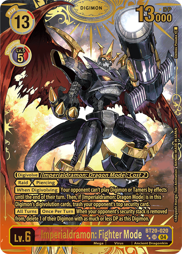 Imperialdramon: Fighter Mode (Textured) - Release Special Booster 2.5 - Super Rare - BT20-020 SR