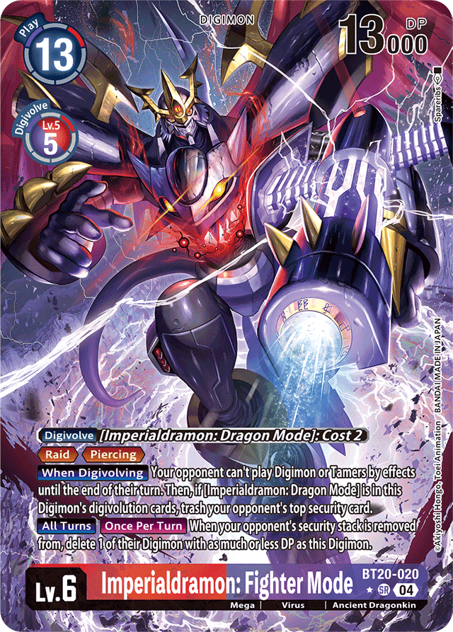Imperialdramon: Fighter Mode (Alternate Art) - Release Special Booster 2.5 - Super Rare - BT20-020 SR