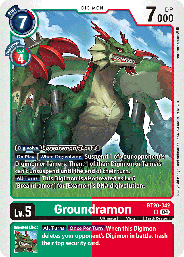 Groundramon - Release Special Booster 2.5 - Uncommon - BT20-042 U
