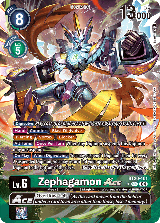 Zephagamon ACE (Alternate Art) - Release Special Booster 2.5 - Secret Rare - BT20-101 SEC