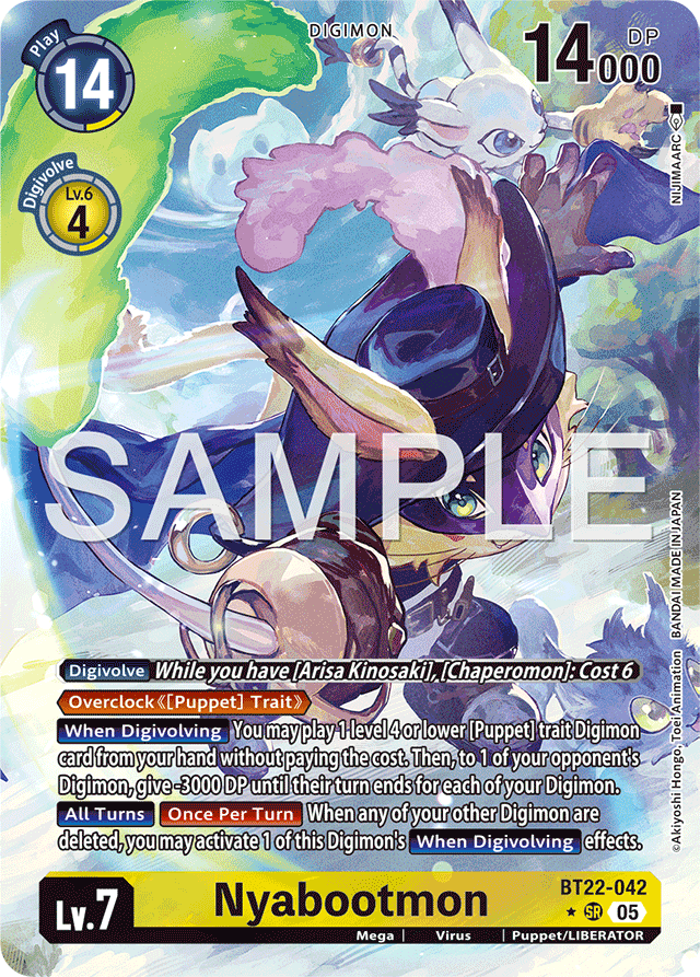 Nyabootmon (Alternate Art) - Cyber Eden - Super Rare - BT22-042 SR