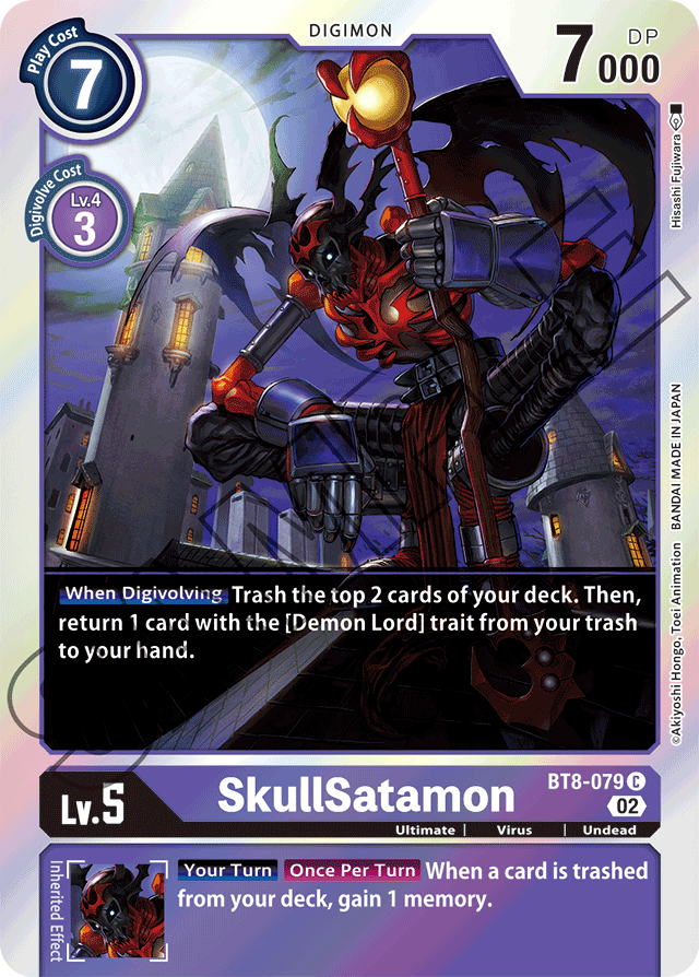 SkullSatamon (Alternate Art) - Starter Deck 14: Beelzemon Advanced Deck Set - Common - BT8-079