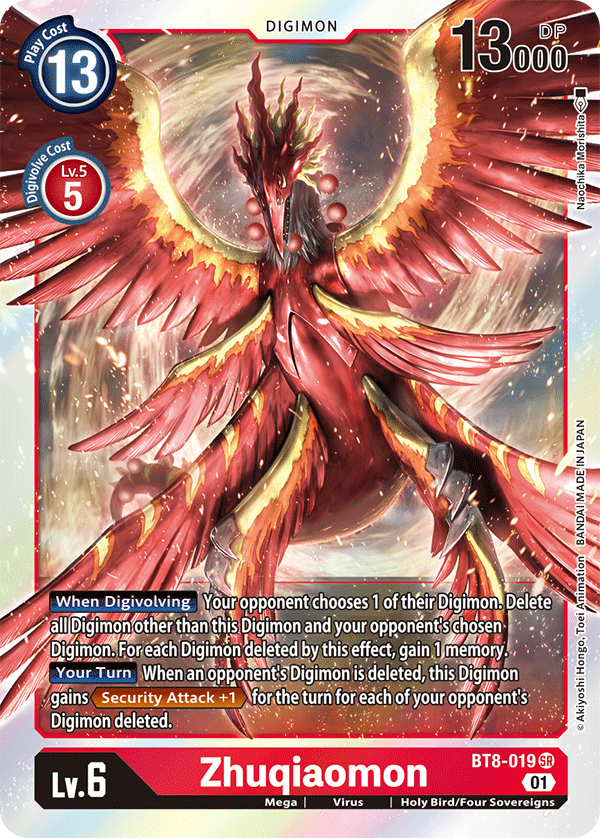 Zhuqiaomon - New Awakening - Super Rare - BT8-019 SR