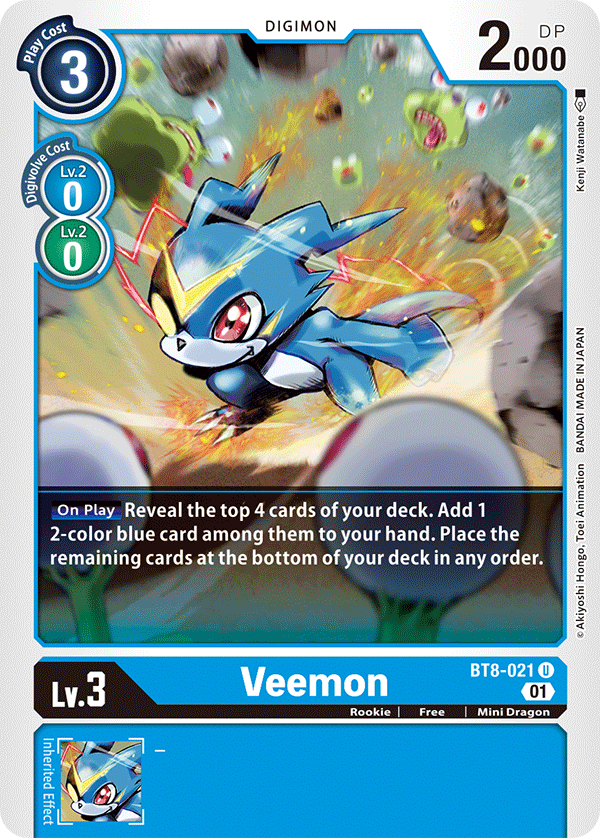 Veemon - New Awakening - Uncommon - BT8-021 U