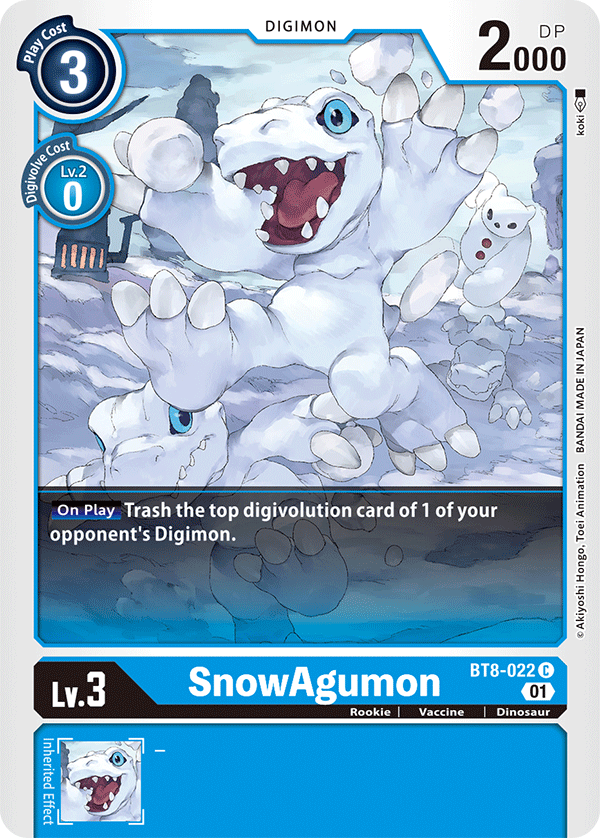 SnowAgumon - New Awakening - Common - BT8-022 C