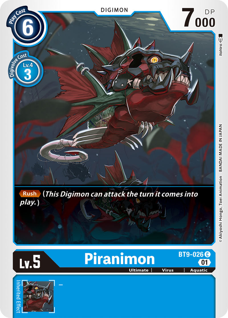 Piranimon - X Record - Common - BT9-026 C