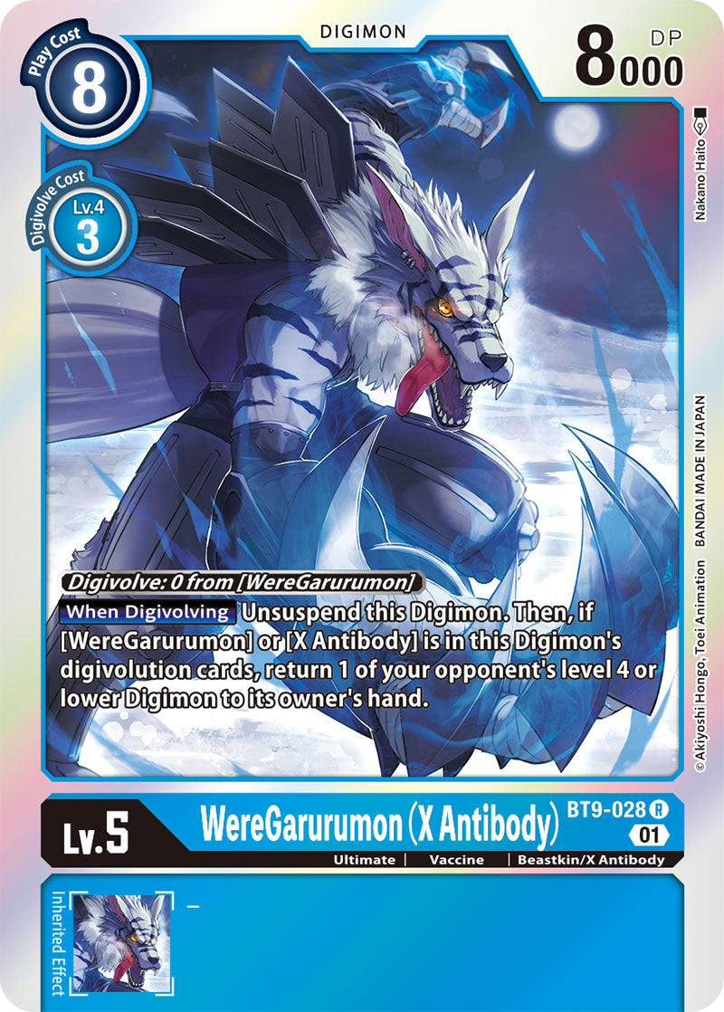 WereGarurumon (X Antibody) - X Record - Rare - BT9-028 R