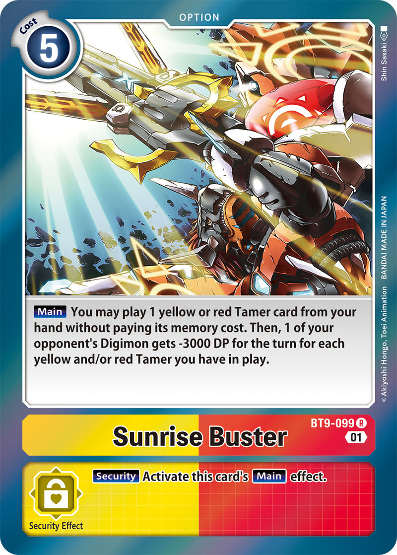 Sunrise Buster - X Record - Rare - BT9-099 R
