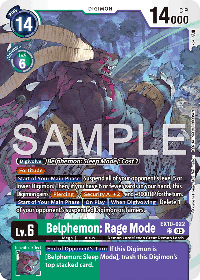 Belphemon: Rage Mode - Sinister Order - Super Rare - EX10-022 SR
