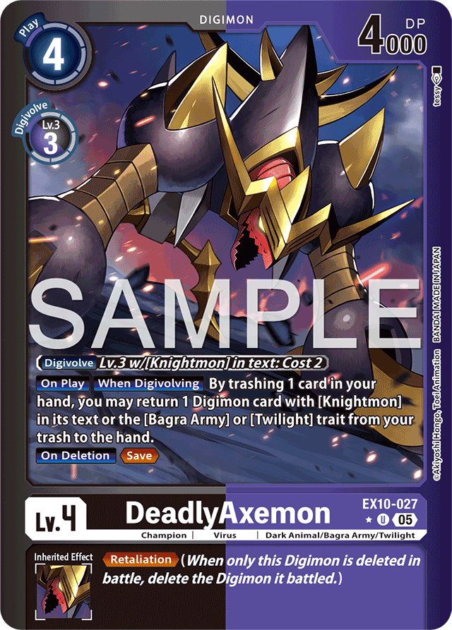 DeadlyAxemon (Limited Foil) - Sinister Order - Uncommon - EX10-027 U