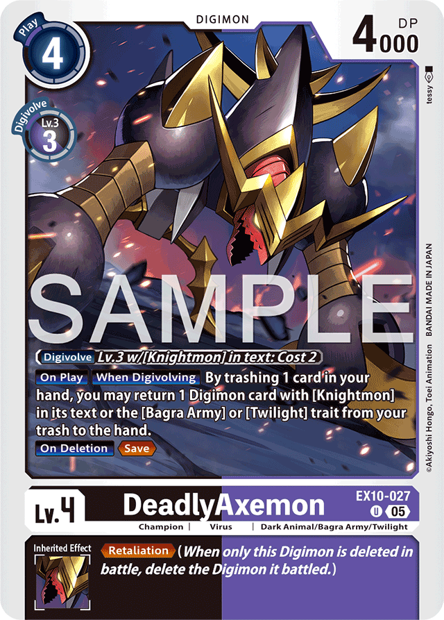 DeadlyAxemon - Sinister Order - Uncommon - EX10-027 U