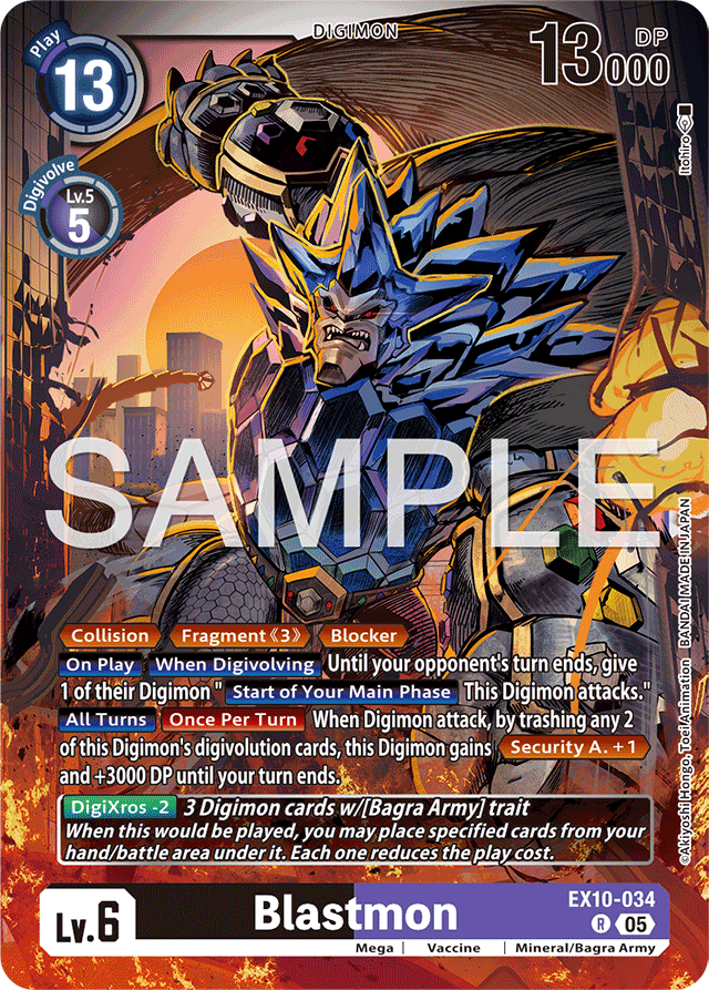 Blastmon - Sinister Order - Rare - EX10-034 R