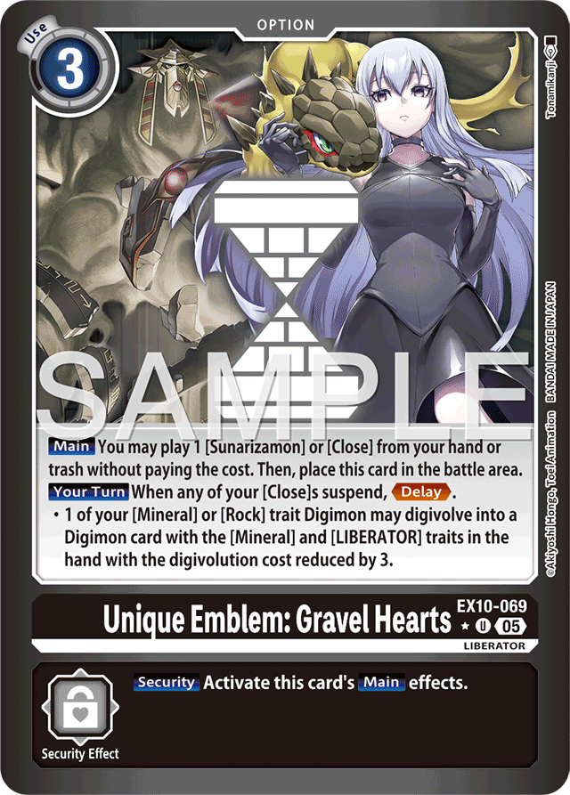Unique Emblem: Gravel Hearts (Limited Foil) - Sinister Order - Uncommon - EX10-069 U