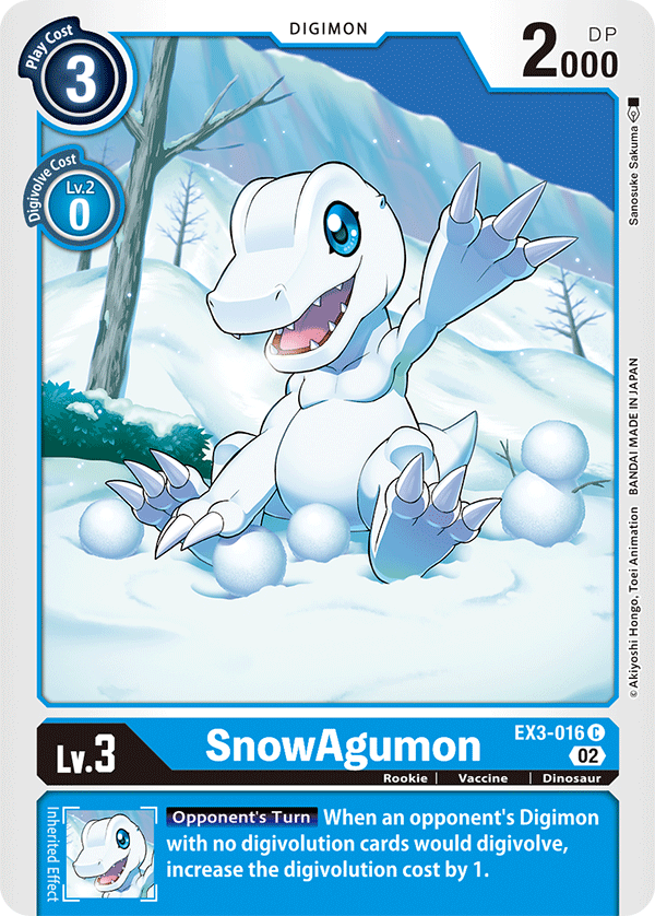 SnowAgumon - Draconic Roar - Common - EX3-016 C