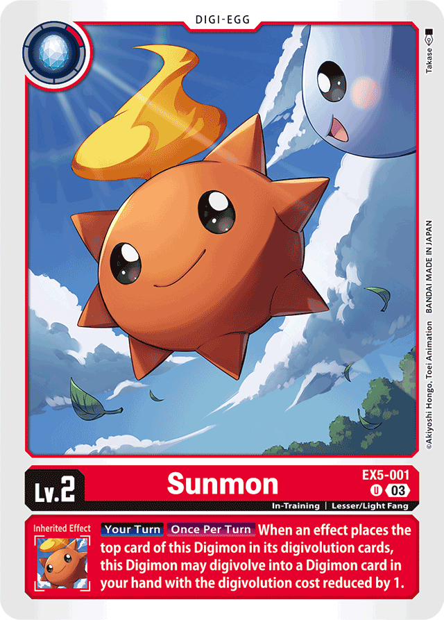 Sunmon - Animal Colosseum - Uncommon - EX5-001 U
