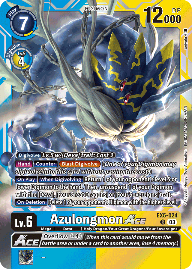 Azulongmon ACE - Animal Colosseum - Rare - EX5-024 R