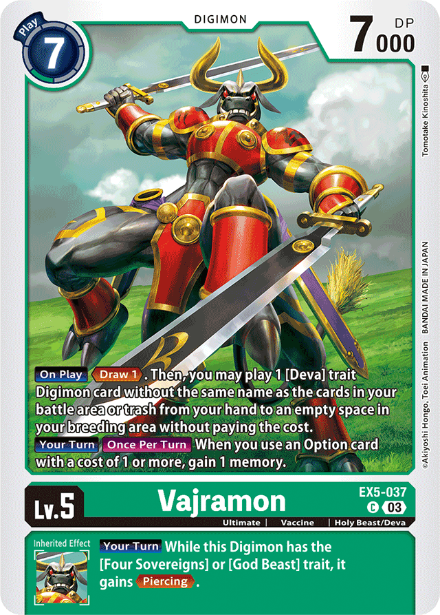 Vajramon - Animal Colosseum - Common - EX5-037 C