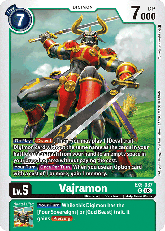 Vajramon - Animal Colosseum - Common - EX5-037 C