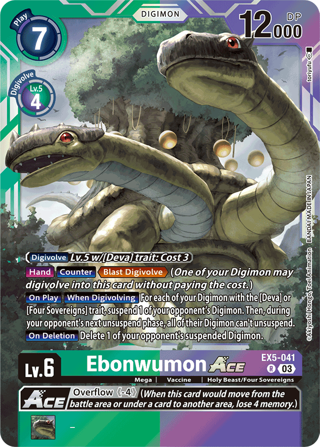 Ebonwumon ACE - Animal Colosseum - Rare - EX5-041 R