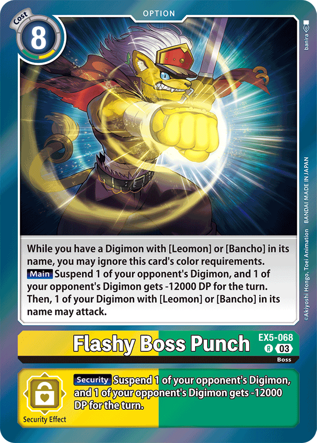 Flashy Boss Punch - Animal Colosseum - Rare - EX5-068 R