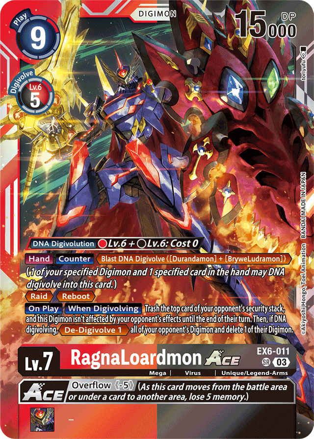 RagnaLoardmon ACE - Infernal Ascension - Super Rare - EX6-011 SR