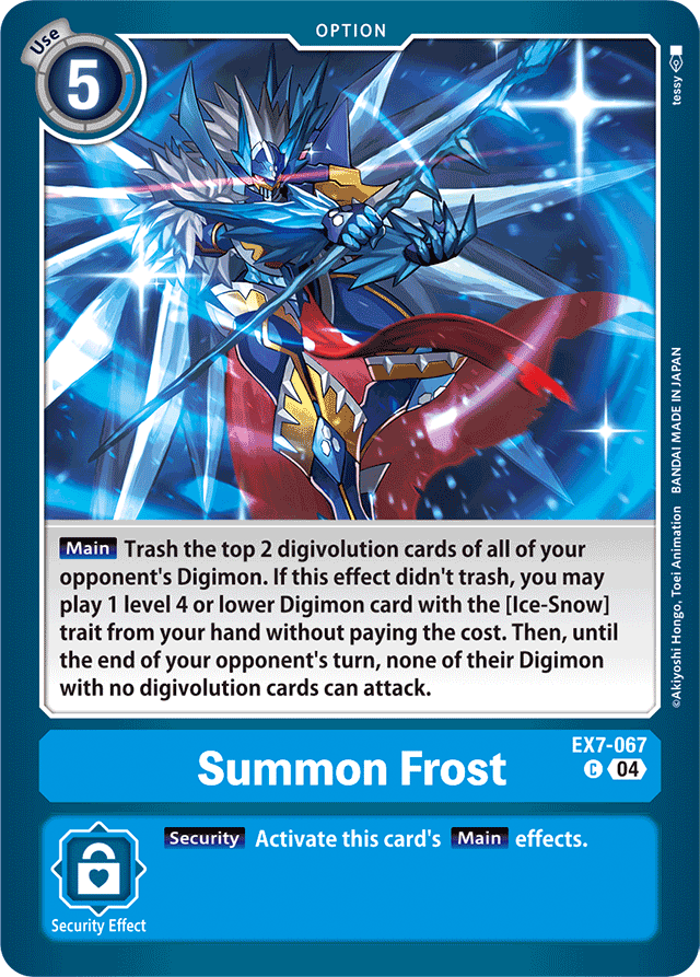 Summon Frost - Digimon LIBERATOR - Common - EX7-067 C