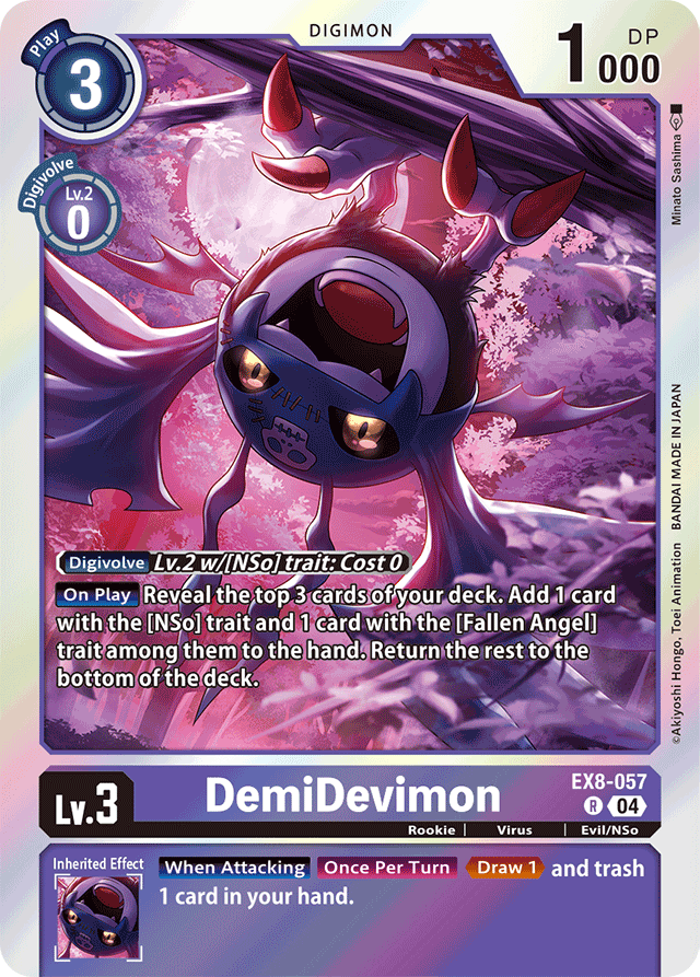 DemiDevimon - Chain of Liberation - Rare - EX8-057 R