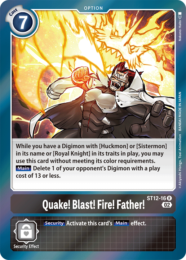 Quake! Blast! Fire! Father! - Starter Deck 12: Jesmon - Rare - ST12-16 R