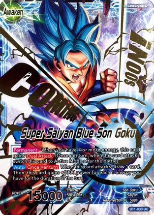 Son Goku // Super Saiyan Blue Son Goku (Hot Stamped) - Promotion Cards - Promo - BT1-030