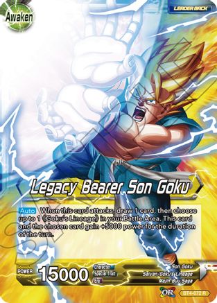 Son Goku // Legacy Bearer Son Goku - Colossal Warfare - Rare - BT4-072