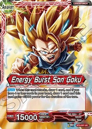 Son Goku // Energy Burst Son Goku - Colossal Warfare - Uncommon - BT4-001