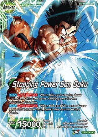 Son Goku // Stopping Power Son Goku - World Martial Arts Tournament - Uncommon - TB2-034