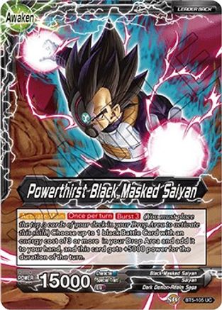Black Masked Saiyan // Powerthirst Black Masked Saiyan (Giant Card) - Oversized Cards - Uncommon - BT5-105
