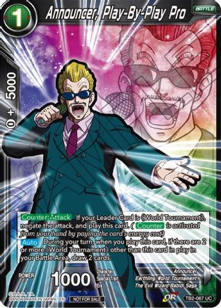 Announcer, Play-By-Play Pro (Event Pack 05) - Promotion Cards - Promo - TB2-067
