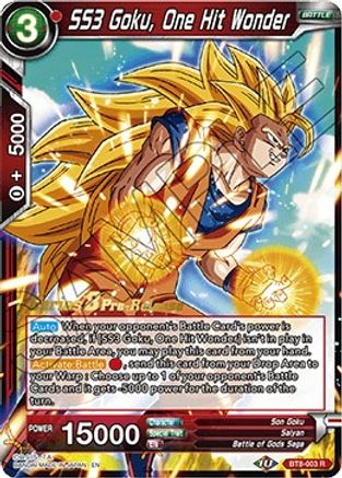 SS3 Goku, One Hit Wonder - Malicious Machinations Pre-Release Cards - Rare - BT8-003_PR