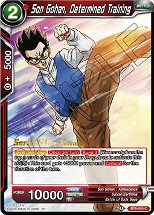 Son Gohan, Determined Training - Malicious Machinations Pre-Release Cards - Common - BT8-005_PR