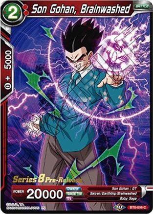 Son Gohan, Brainwashed - Malicious Machinations Pre-Release Cards - Common - BT8-006_PR