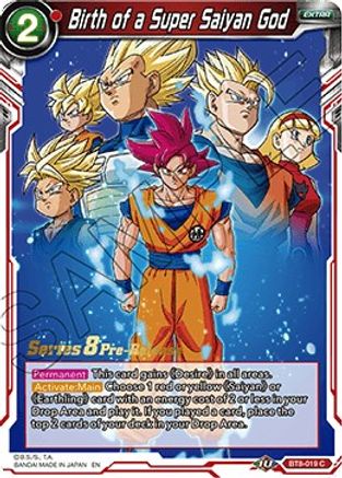 Birth of a Super Saiyan God - Malicious Machinations Pre-Release Cards - Common - BT8-019_PR