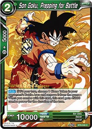 Son Goku, Prepping for Battle - Malicious Machinations Pre-Release Cards - Common - BT8-046_PR